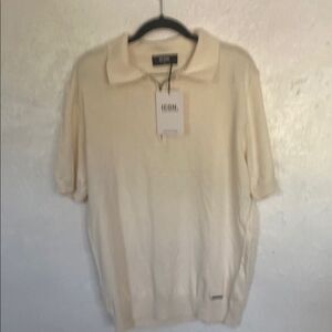 Icon Men's Cream Polo Shirt Size XL